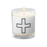Glass jar soy wax candle